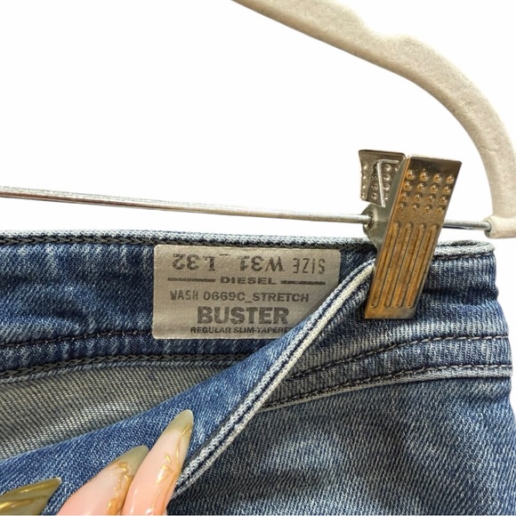 Diesel Buster Regular Slim Tapered Jeans | Wash 0669C Size 31x32 - Picture 2 of 6
